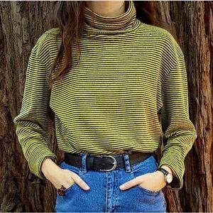 S Vintage Ralph Lauren Striped Turtleneck